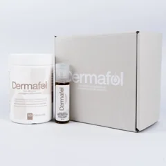 Suplemento y Roll-On Dermafol junto a su caja